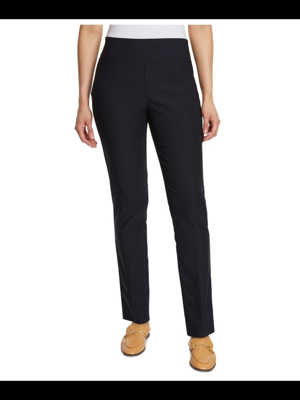Gloria Vanderbilt Women's Tummy-Control Pull-On Slim Effect Trousers Pants